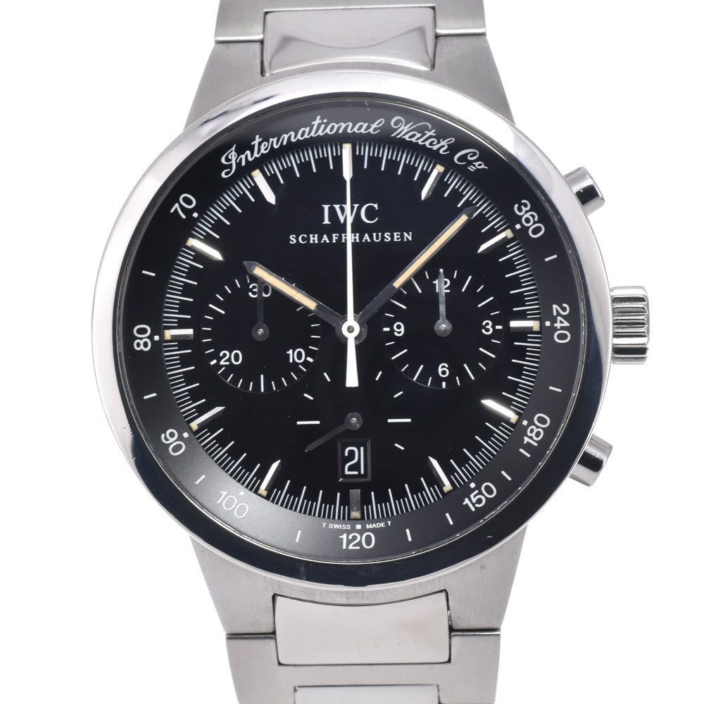with paper IWC SCHAFFHAUSEN GST IW372702 Chronograph black Dial Quartz Men's
 Watch N#150506