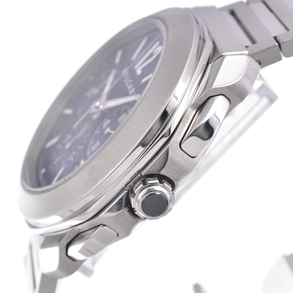 with paper BVLGARI Octoma OC42SCH Chronograph blue Dial Automatic Men's
 Watch K#150512