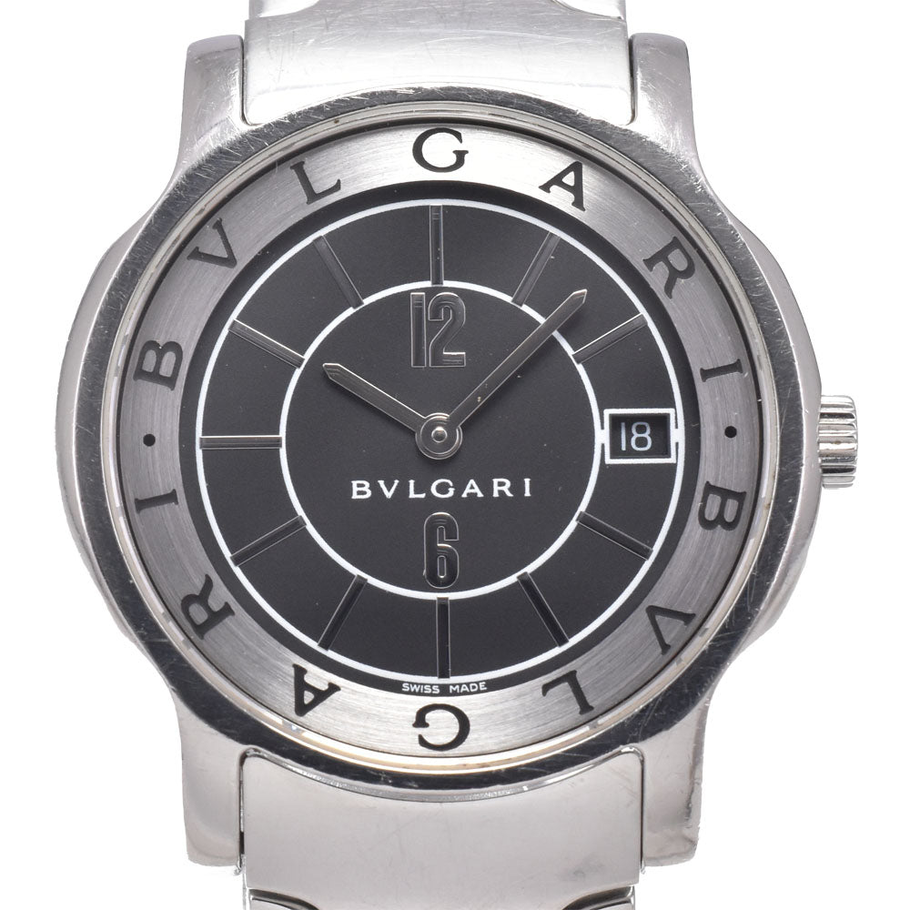 BVLGARI Solo tempo ST35S Date black Dial Quartz Men's
 Watch I#150516