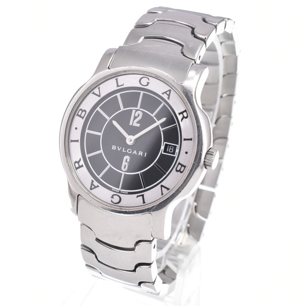 BVLGARI Solo tempo ST35S Date black Dial Quartz Men's
 Watch I#150516