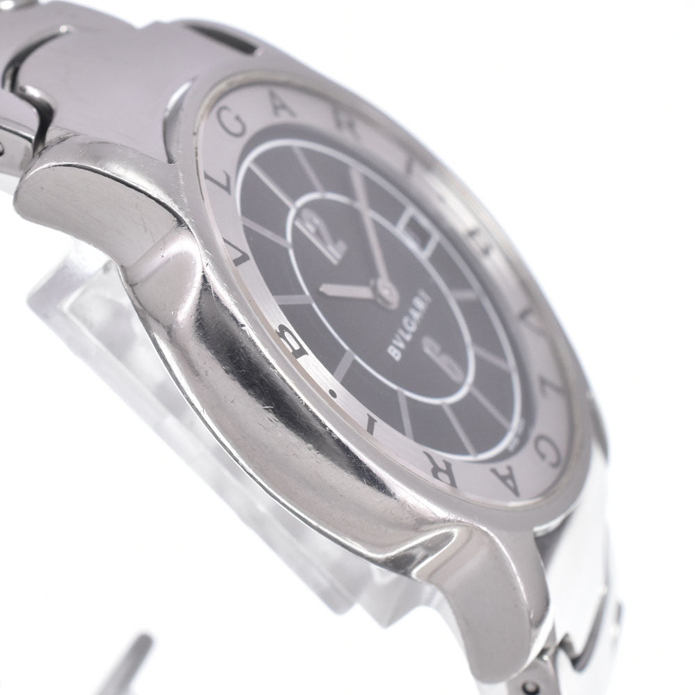 BVLGARI Solo tempo ST35S Date black Dial Quartz Men's
 Watch I#150516