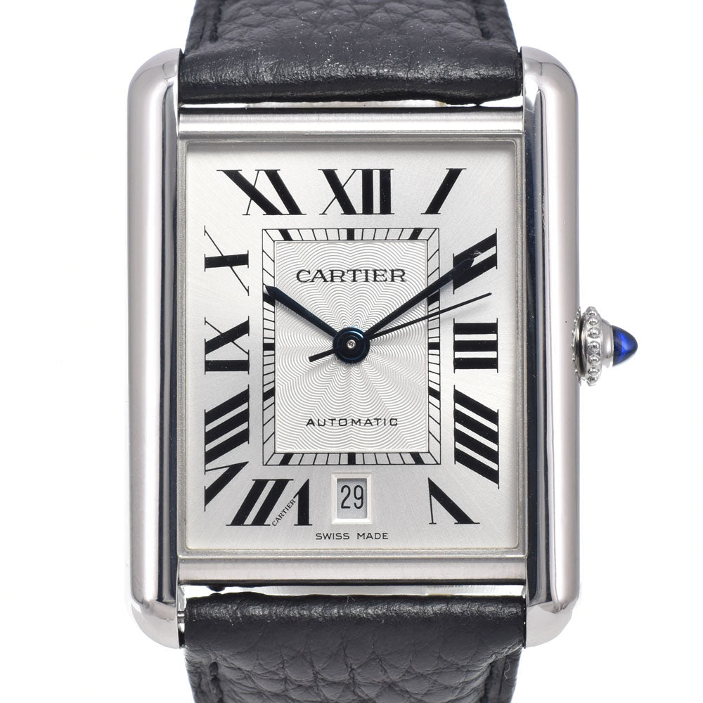 with paper CARTIER Tank Must XL WSTA0040 Silver Dial Automatic Men's
 Watch J#150518