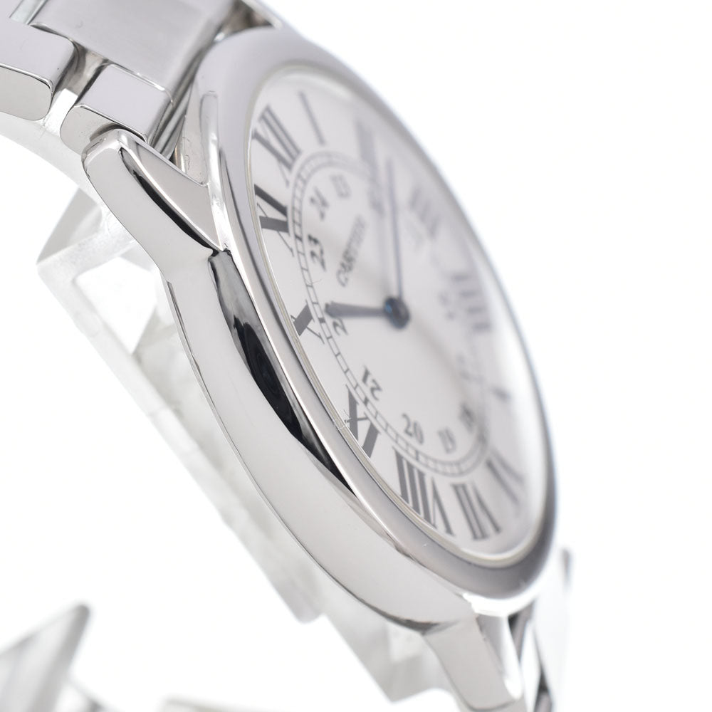 with paper CARTIER Ronde Solo LM W6701005 Date Silver Dial Quartz Men's
 Watch M#150519