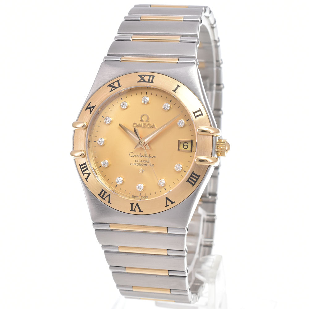 with paper OMEGA Constellation CO-AXIAL 111.20.36.20.58.001 11P diamond date gold Dial Automatic Men's
 Watch J#150520