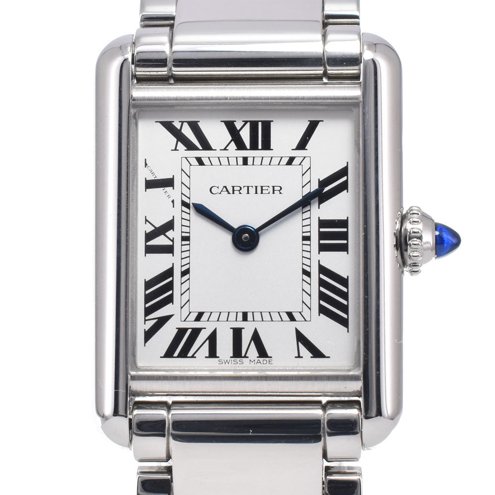 with paper CARTIER tank mast SM WSTA0051 Silver Dial Quartz Ladies
 Watch J#150522