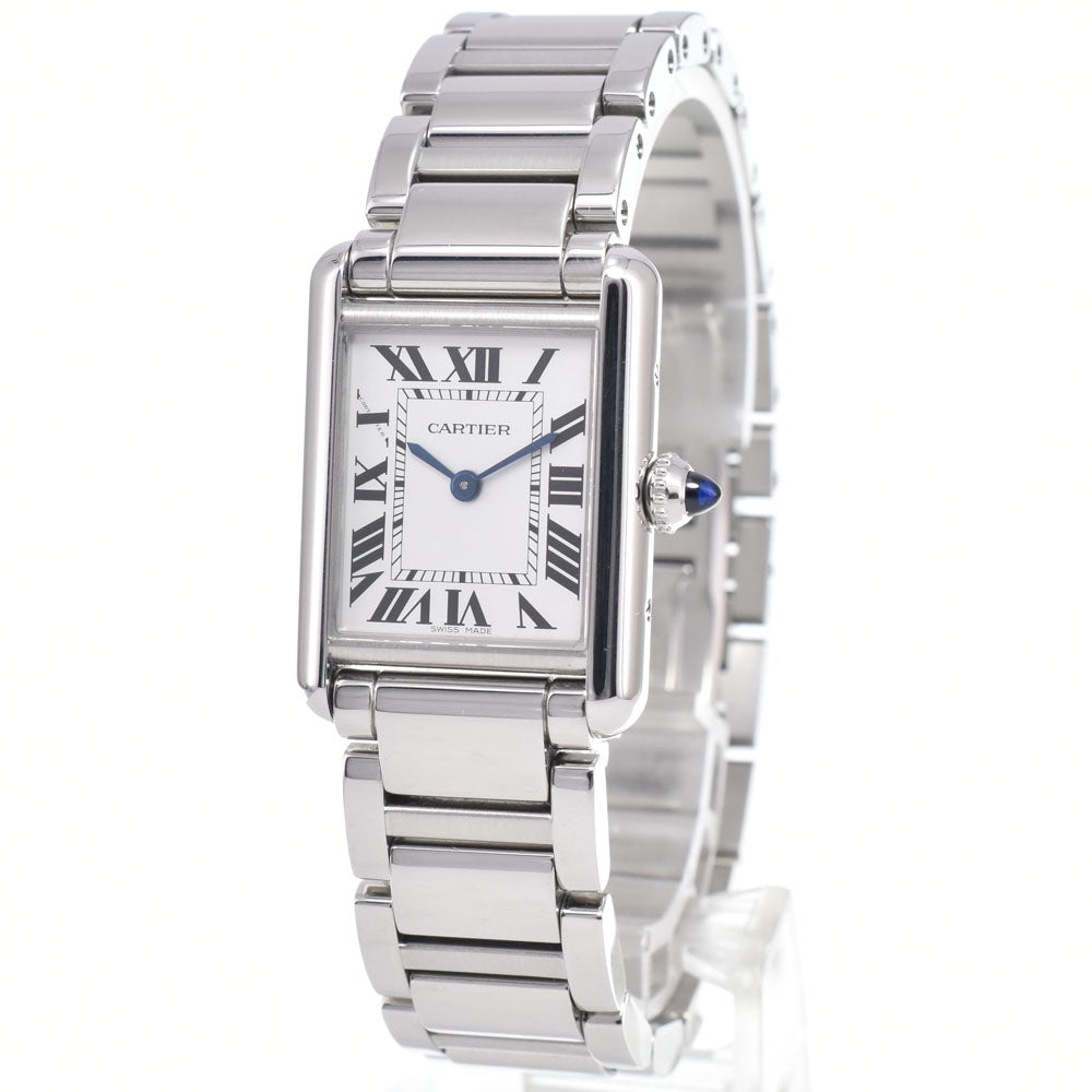 with paper CARTIER tank mast SM WSTA0051 Silver Dial Quartz Ladies
 Watch J#150522