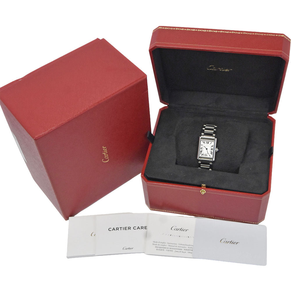 with paper CARTIER tank mast SM WSTA0051 Silver Dial Quartz Ladies
 Watch J#150522