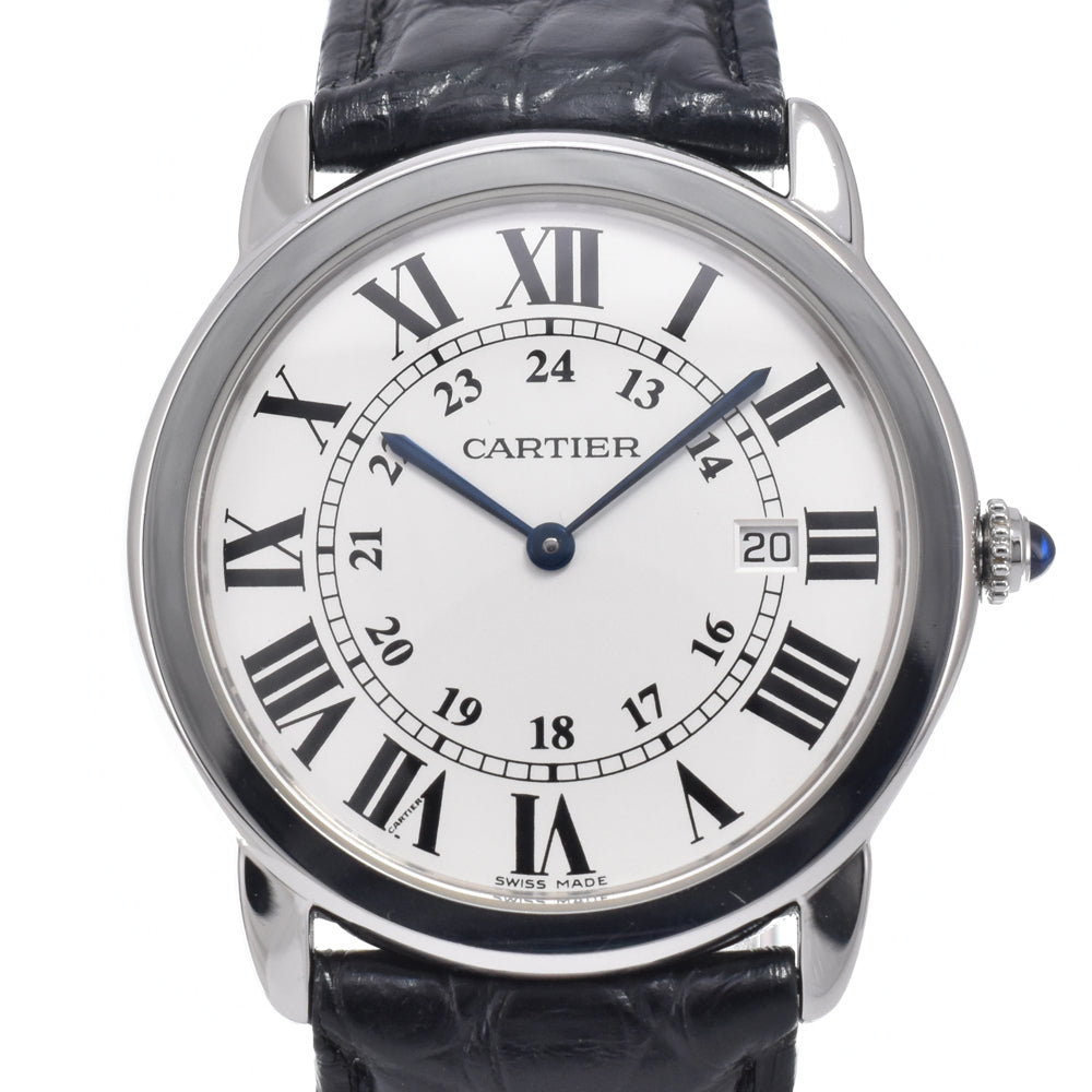 with paper CARTIER rondo solo W6700255 Silver Dial Quartz Men's
 Watch N#150523