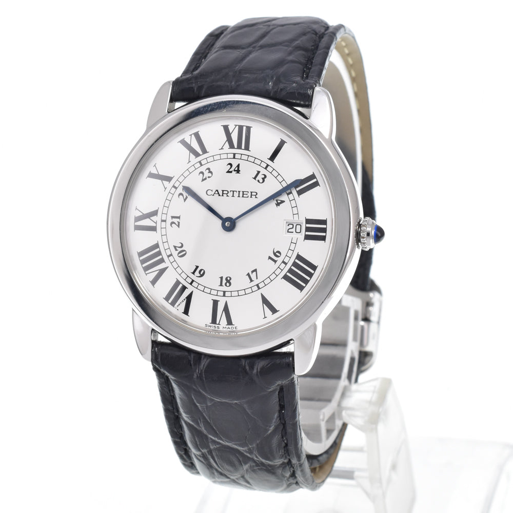 with paper CARTIER rondo solo W6700255 Silver Dial Quartz Men's
 Watch N#150523