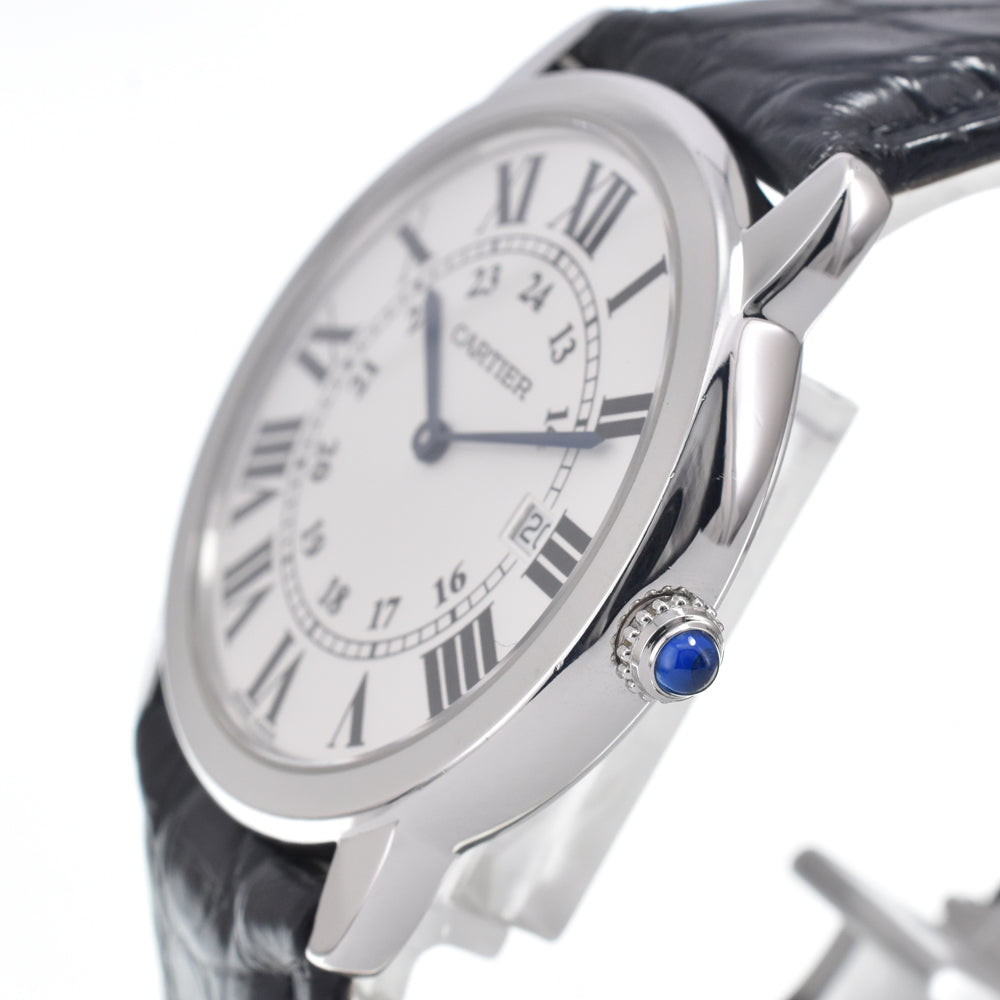 with paper CARTIER rondo solo W6700255 Silver Dial Quartz Men's
 Watch N#150523