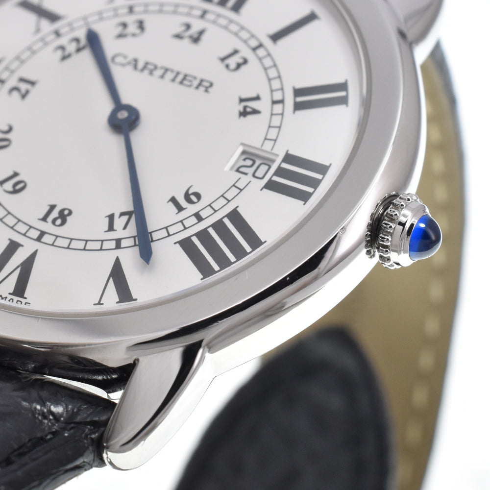 with paper CARTIER rondo solo W6700255 Silver Dial Quartz Men's
 Watch N#150523