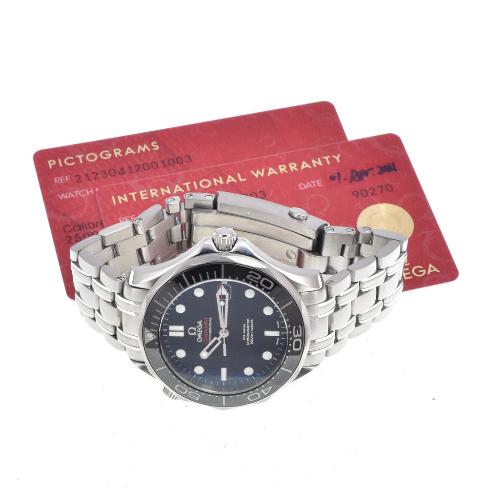 with paper OMEGA Seamaster Pro Divers 300M 212.30.41.20.01.003 Date Chronometer Co-Axial black Dial Automatic Men's
 Watch I#150524