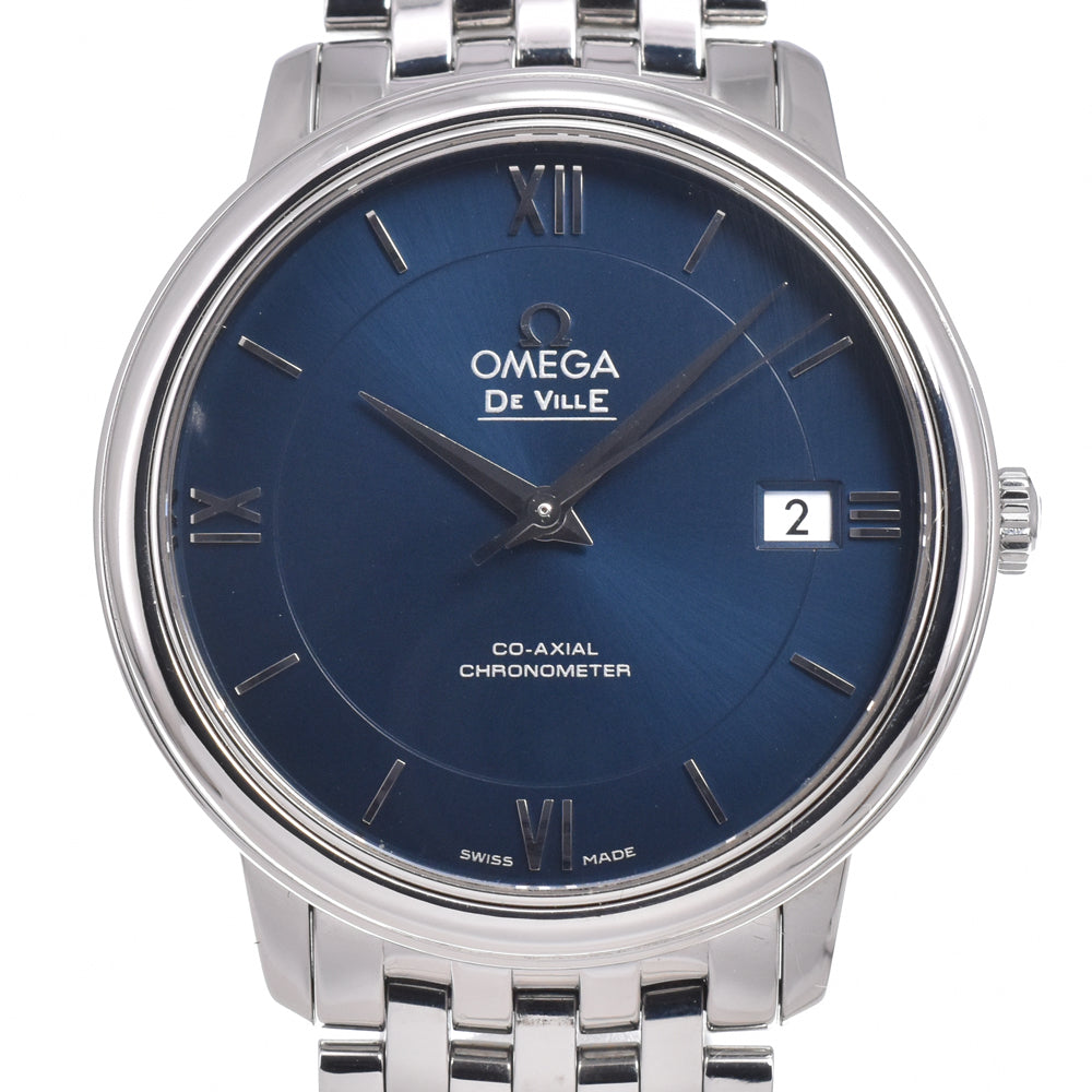 with paper OMEGA De Ville Prestige 424.10.37.20.03.001 Date blue Dial Automatic Men's
 Watch J#150525