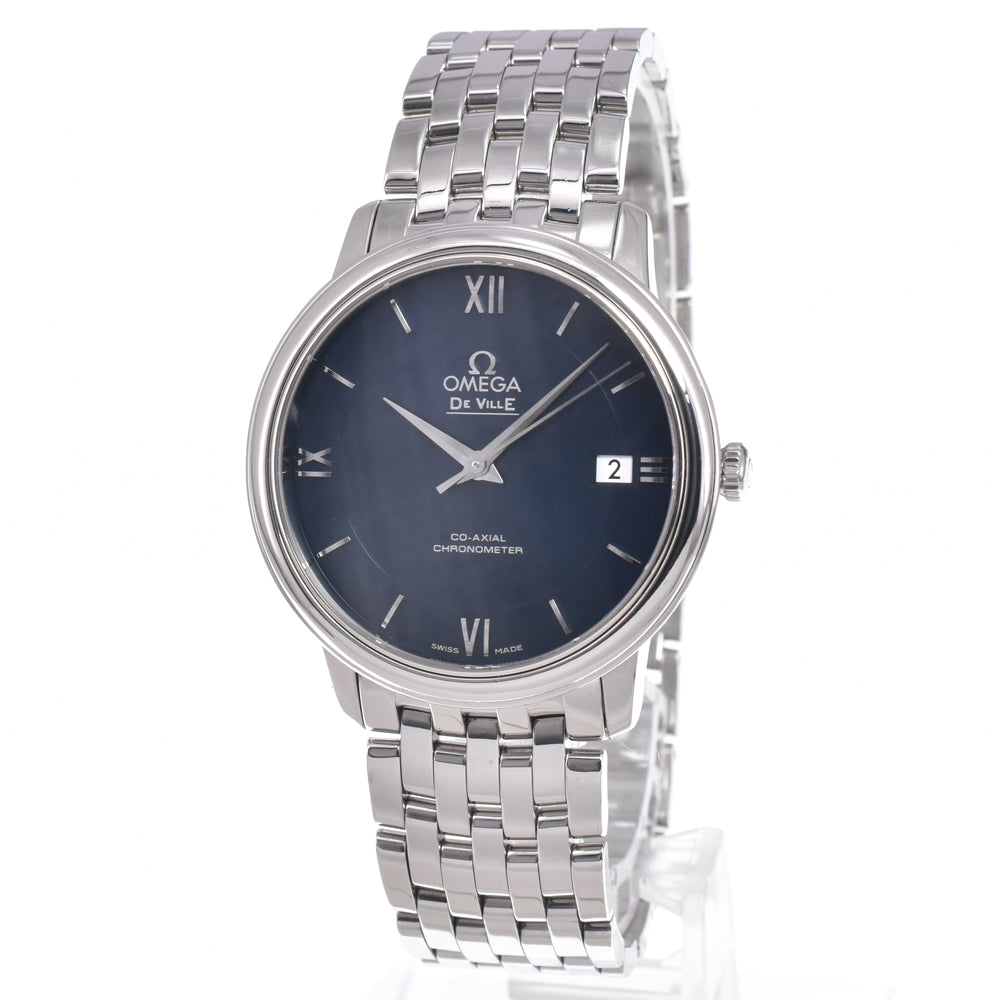 with paper OMEGA De Ville Prestige 424.10.37.20.03.001 Date blue Dial Automatic Men's
 Watch J#150525