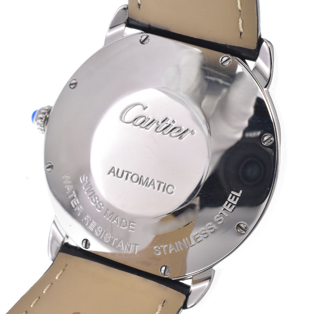 with paper CARTIER Rondo Solo de Cartier WSRN0021 Silver Dial Automatic Men's
 Watch I#150531