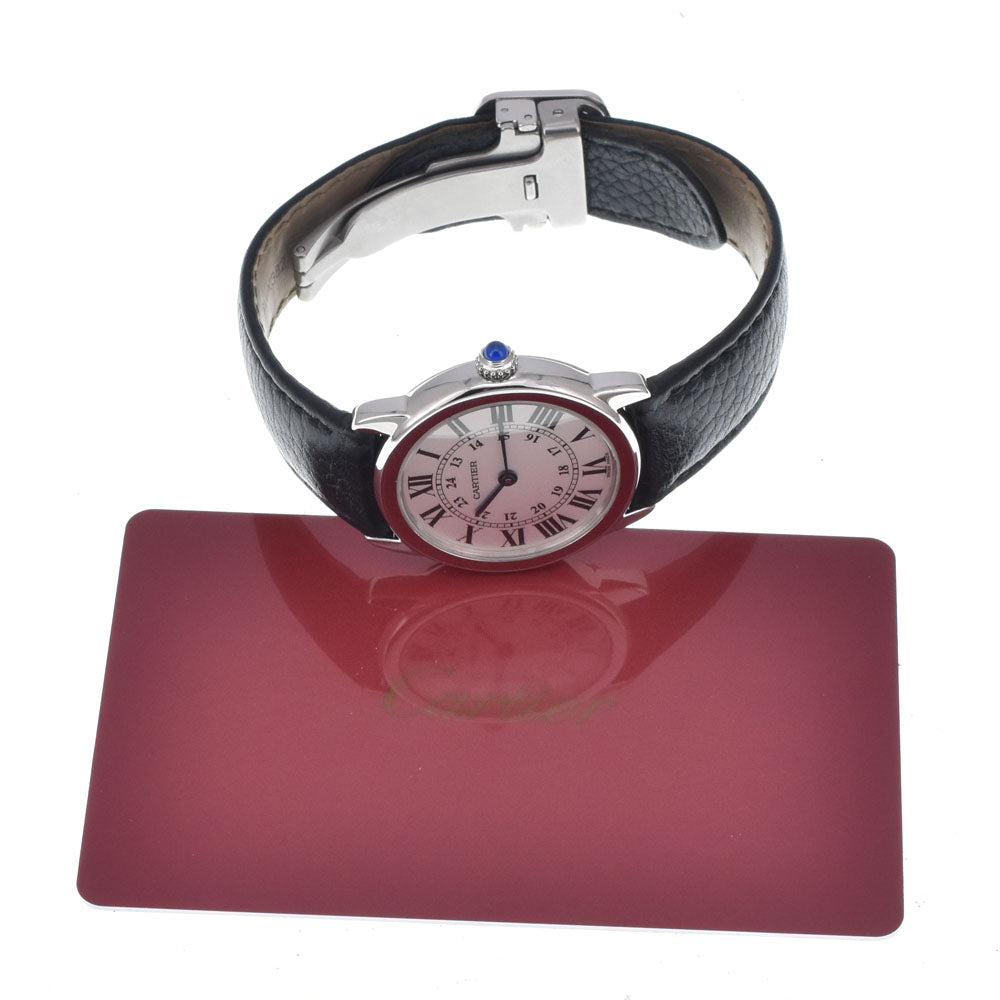 with paper CARTIER Ronde Solo de Cartier WSRN0019 Silver Dial Quartz Ladies
 Watch J#150533