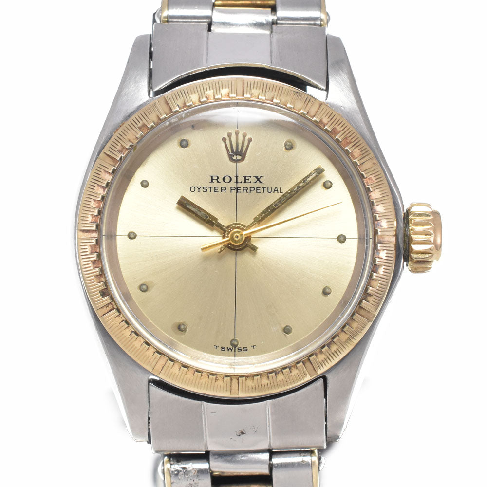 ROLEX Oyster perpetual 6804 Zephyr Bezel Cal.1161 Champagne Gold Dial Automatic Ladies
 Watch K#150534