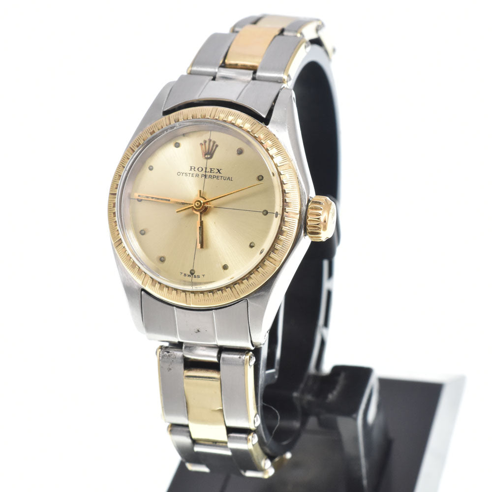 ROLEX Oyster perpetual 6804 Zephyr Bezel Cal.1161 Champagne Gold Dial Automatic Ladies
 Watch K#150534