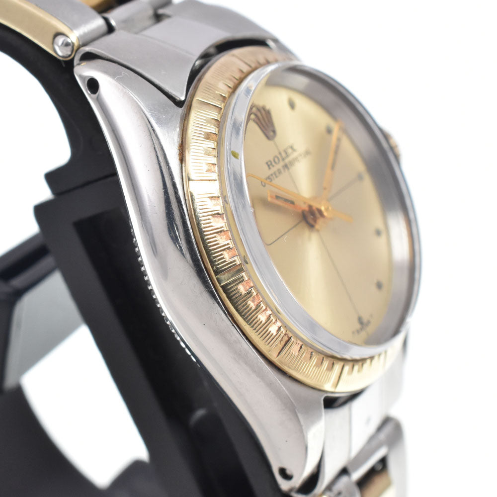 ROLEX Oyster perpetual 6804 Zephyr Bezel Cal.1161 Champagne Gold Dial Automatic Ladies
 Watch K#150534