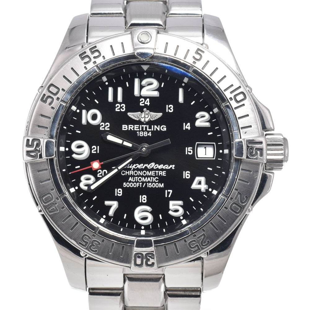 BREITLING Super Ocean Steel Fish A17360 Date black Dial Automatic Men's
 Watch O#150535