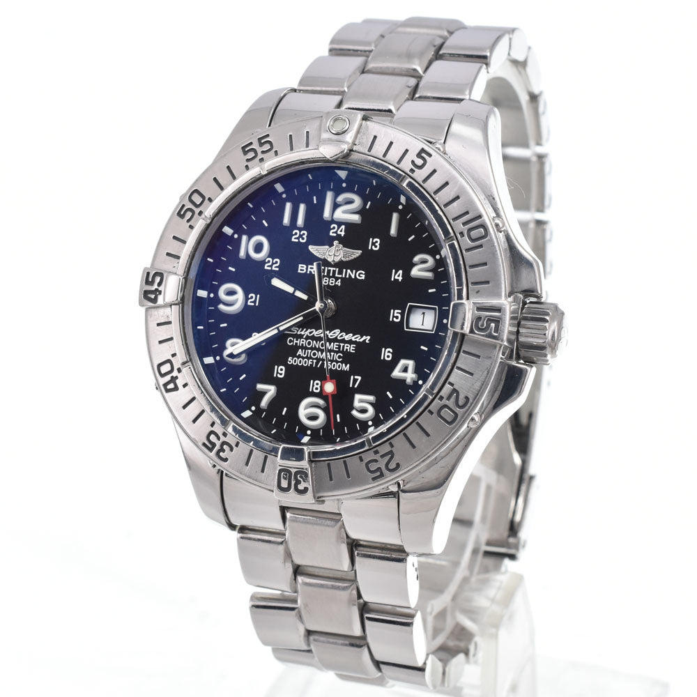 BREITLING Super Ocean Steel Fish A17360 Date black Dial Automatic Men's
 Watch O#150535