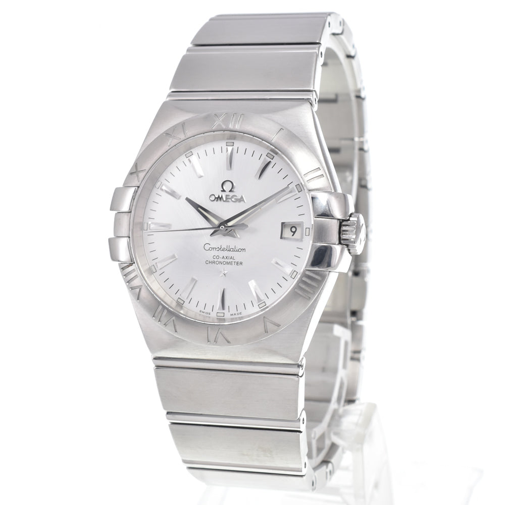 with paper OMEGA Constellation Coaxial 123.10.35.20.02.001 Silver Dial Automatic Men's
 Watch K#150538