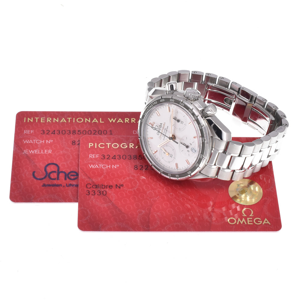 with paper OMEGA Speedmaster 324.30.38.50.02.001 Coaxial Silver Dial Automatic Men's
 Watch J#150539
