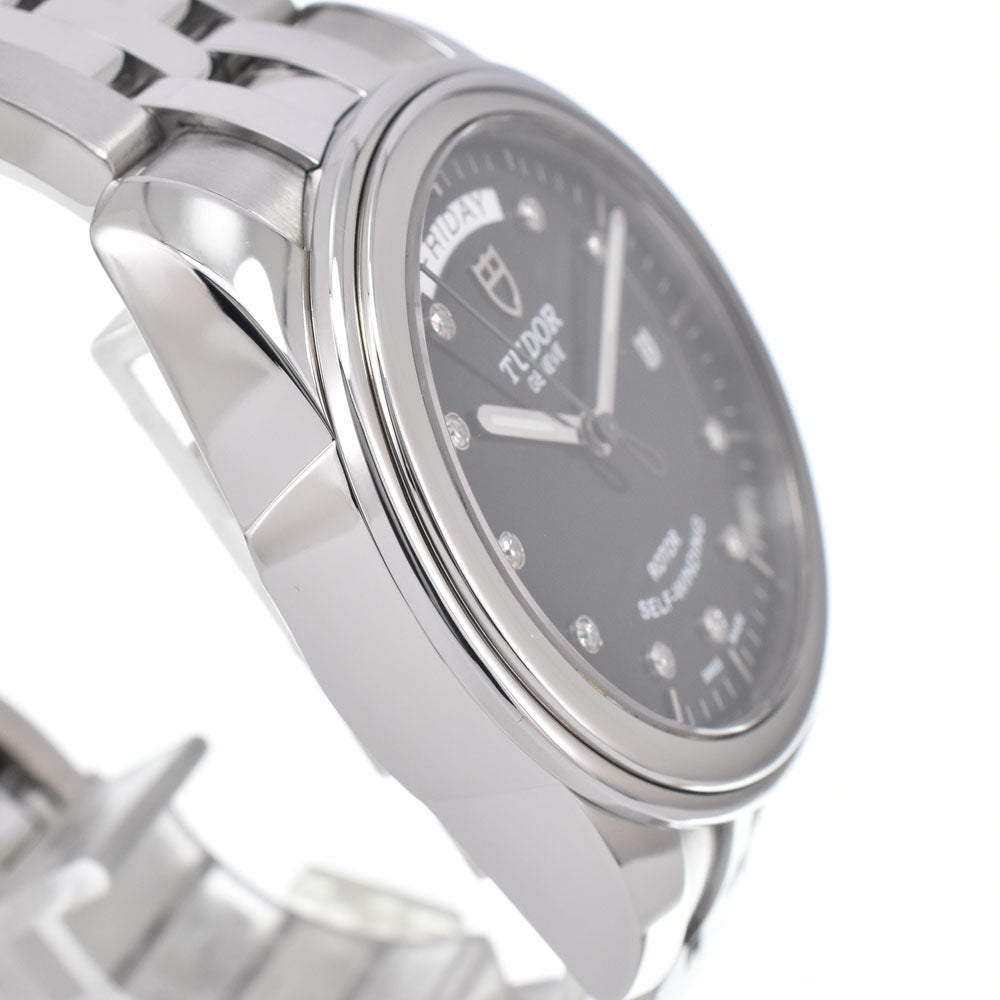 with paper TUDOR Glamor Day Date 56000 10P diamond black Dial Automatic Men's
 Watch M#150541