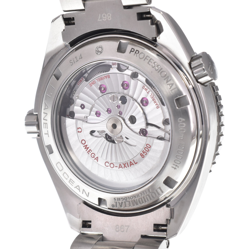 with paper OMEGA Seamaster Planet Ocean 600M 232.90.46.21.03.001 titanium blue Dial Automatic Men's
 Watch J#150548