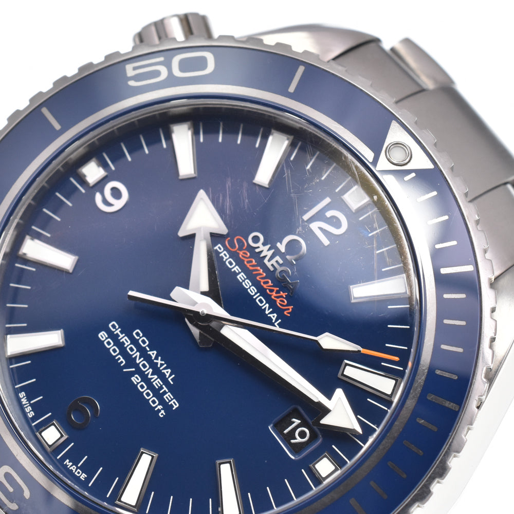 with paper OMEGA Seamaster Planet Ocean 600M 232.90.46.21.03.001 titanium blue Dial Automatic Men's
 Watch J#150548
