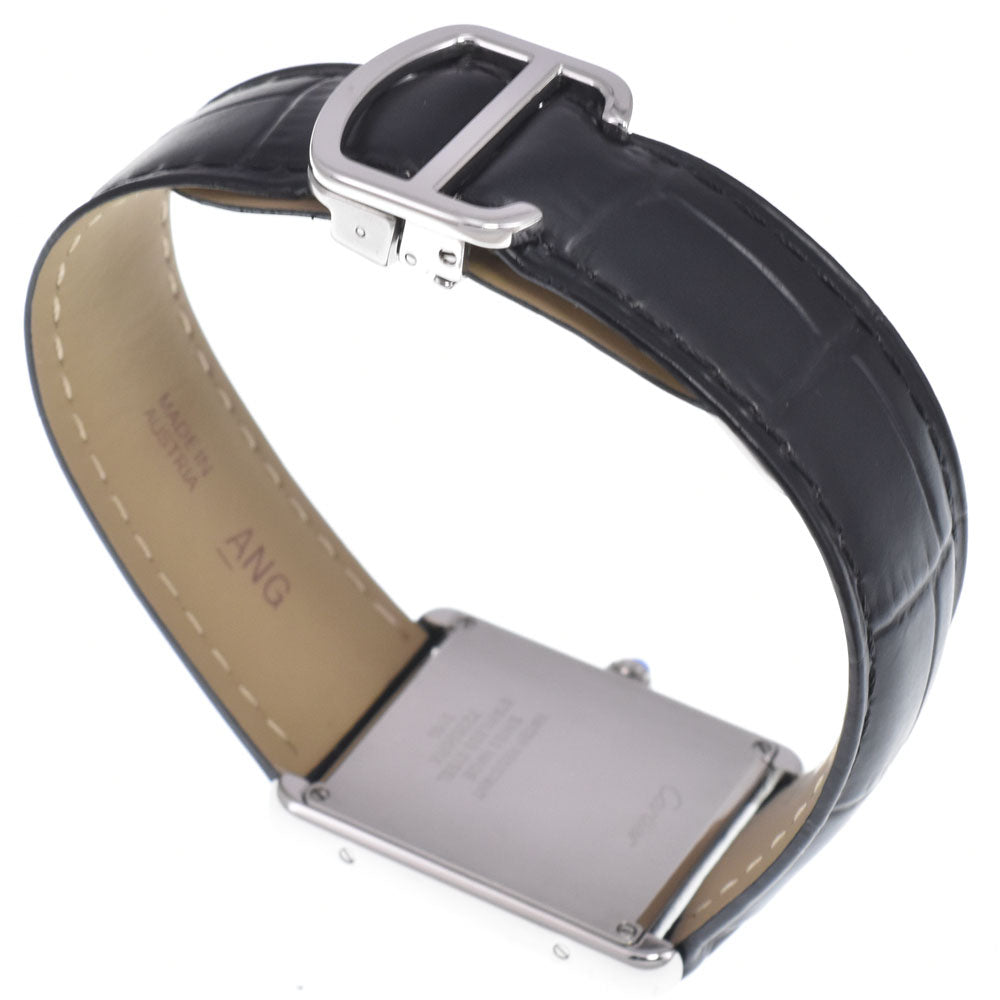 with paper CARTIER Tank solo LM W5200003 Silver Dial Quartz Men's
 Watch J#150553