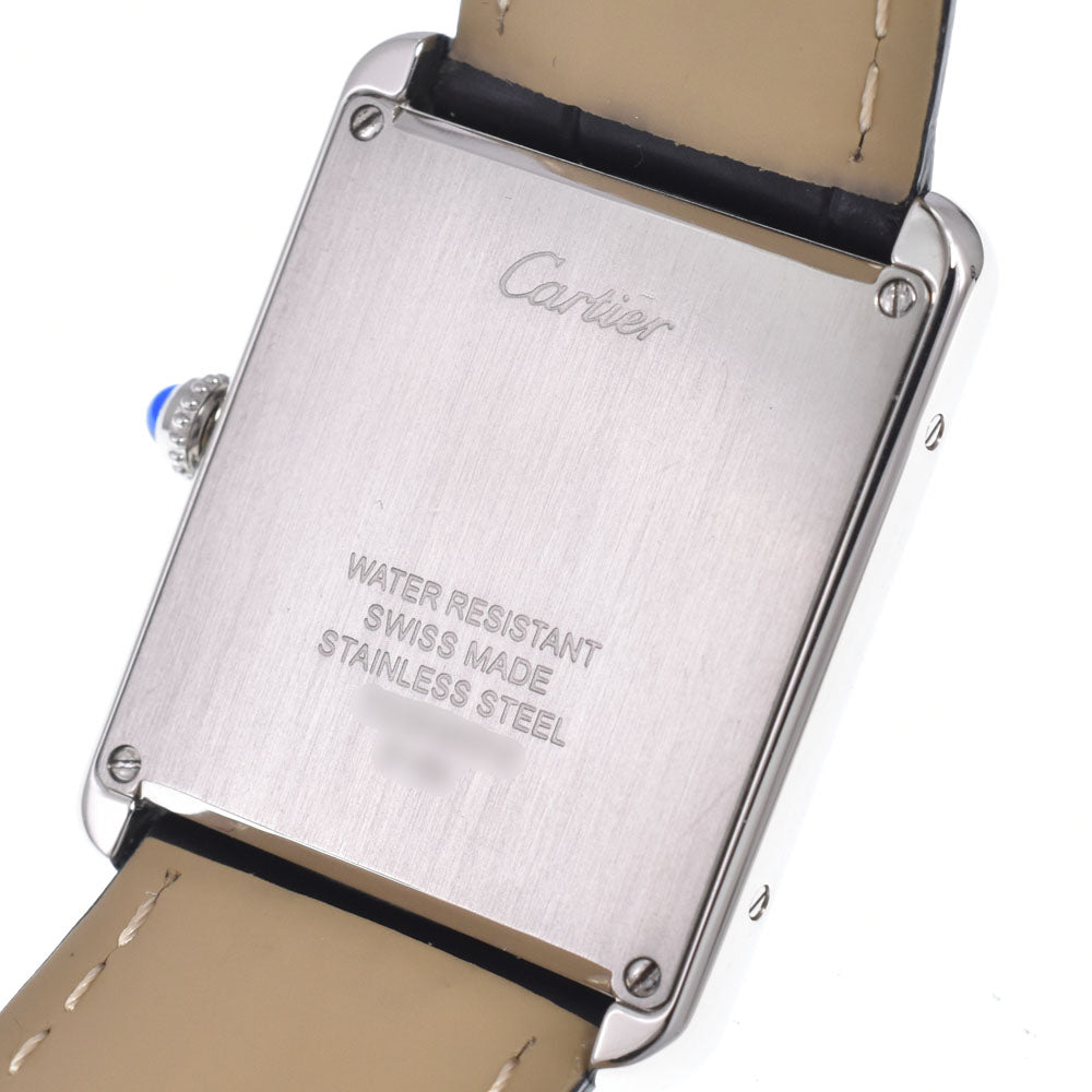 with paper CARTIER Tank solo LM W5200003 Silver Dial Quartz Men's
 Watch J#150553