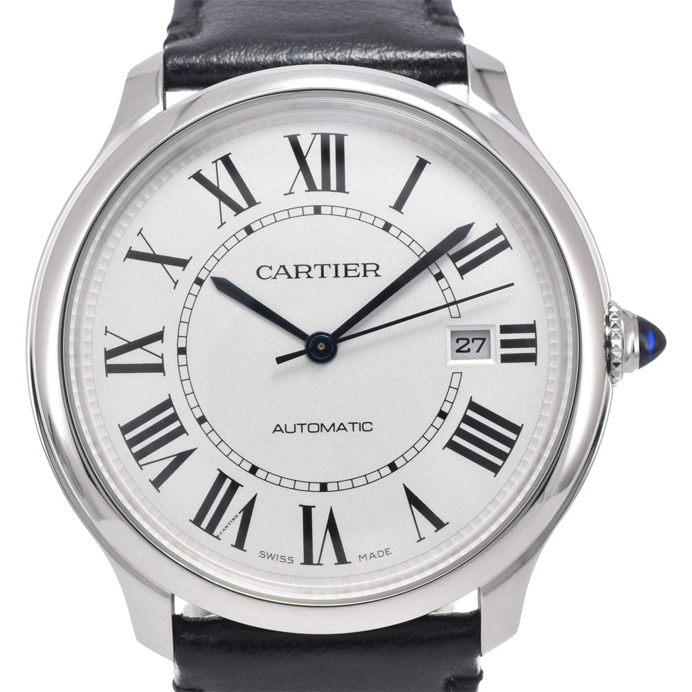 with paper CARTIER Ronde Must de Cartier WSRN0032 Silver Dial Automatic Men's
 Watch I#150554