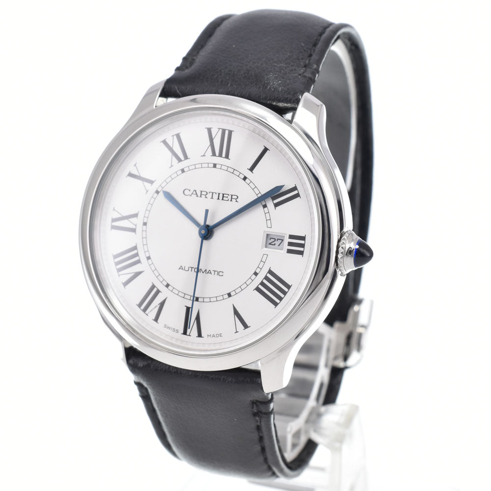 with paper CARTIER Ronde Must de Cartier WSRN0032 Silver Dial Automatic Men's
 Watch I#150554