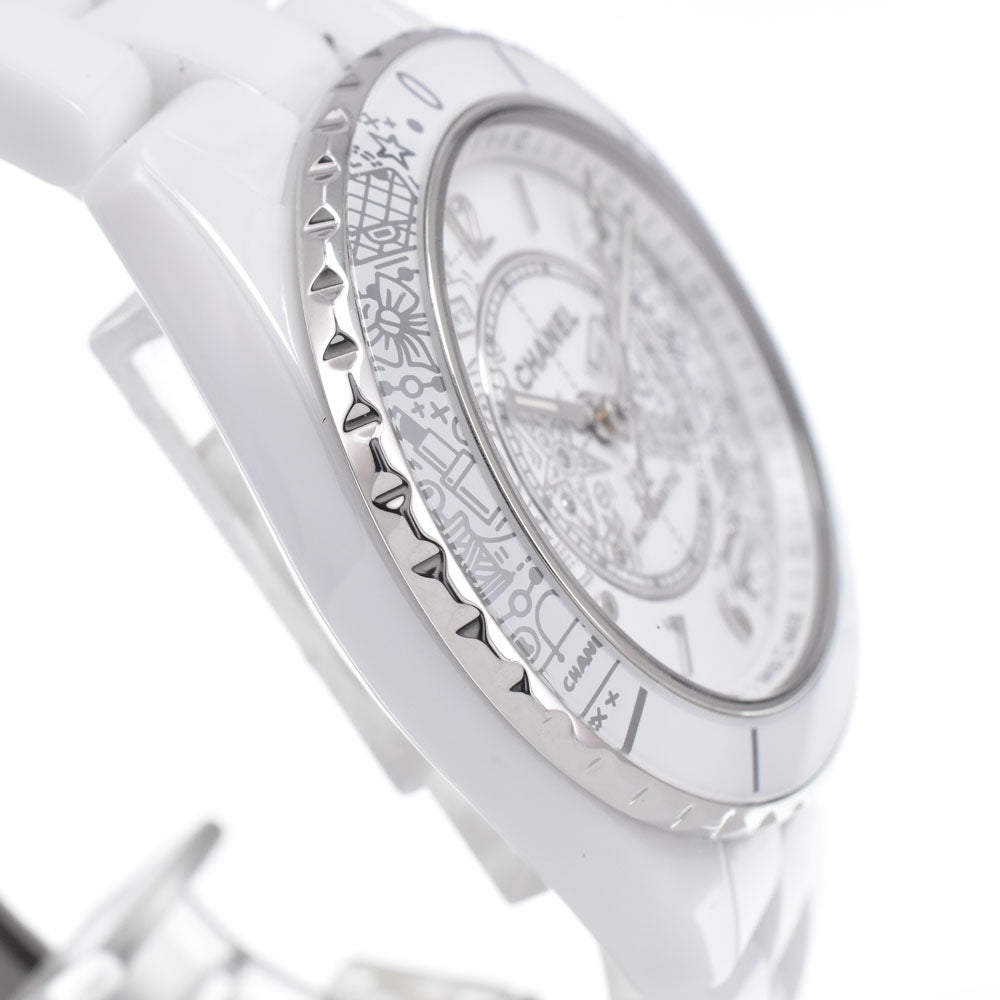 with paper CHANEL J12 .20 H6476 Limited to 2020 pieces worldwide, 12P diamond white Dial Automatic Unisex
 Watch J#150561