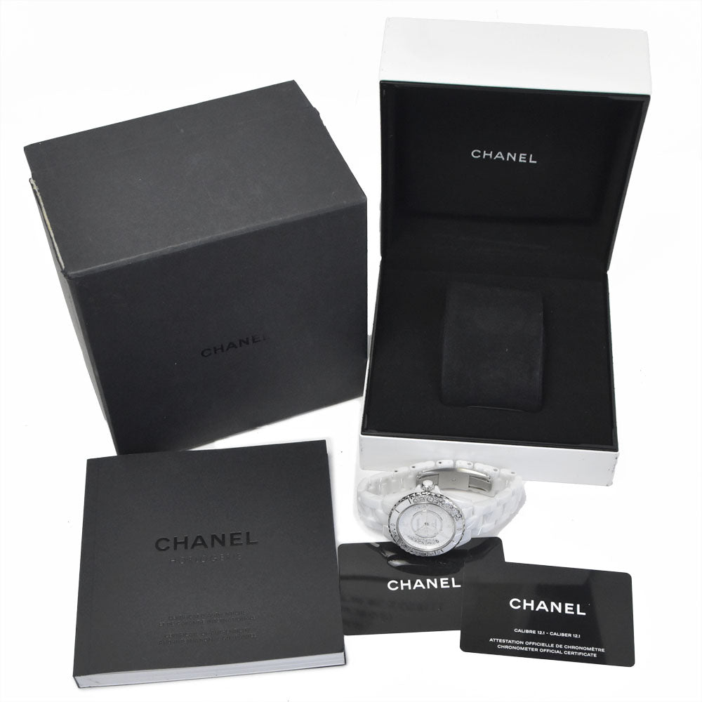 with paper CHANEL J12 .20 H6476 Limited to 2020 pieces worldwide, 12P diamond white Dial Automatic Unisex
 Watch J#150561