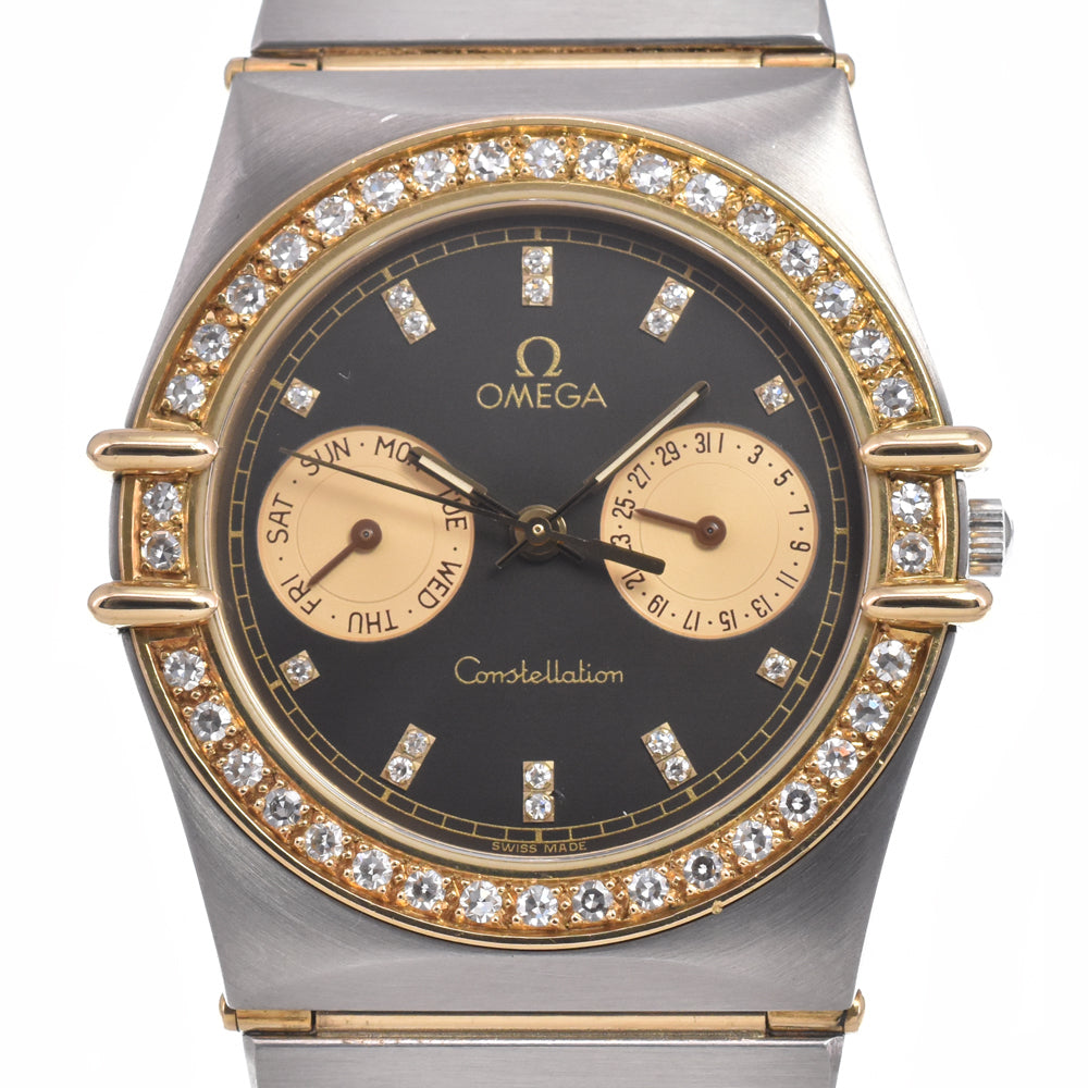 with paper OMEGA Constellation 496.1070 vintage diamond black Dial Quartz Men's
 Watch K#150571