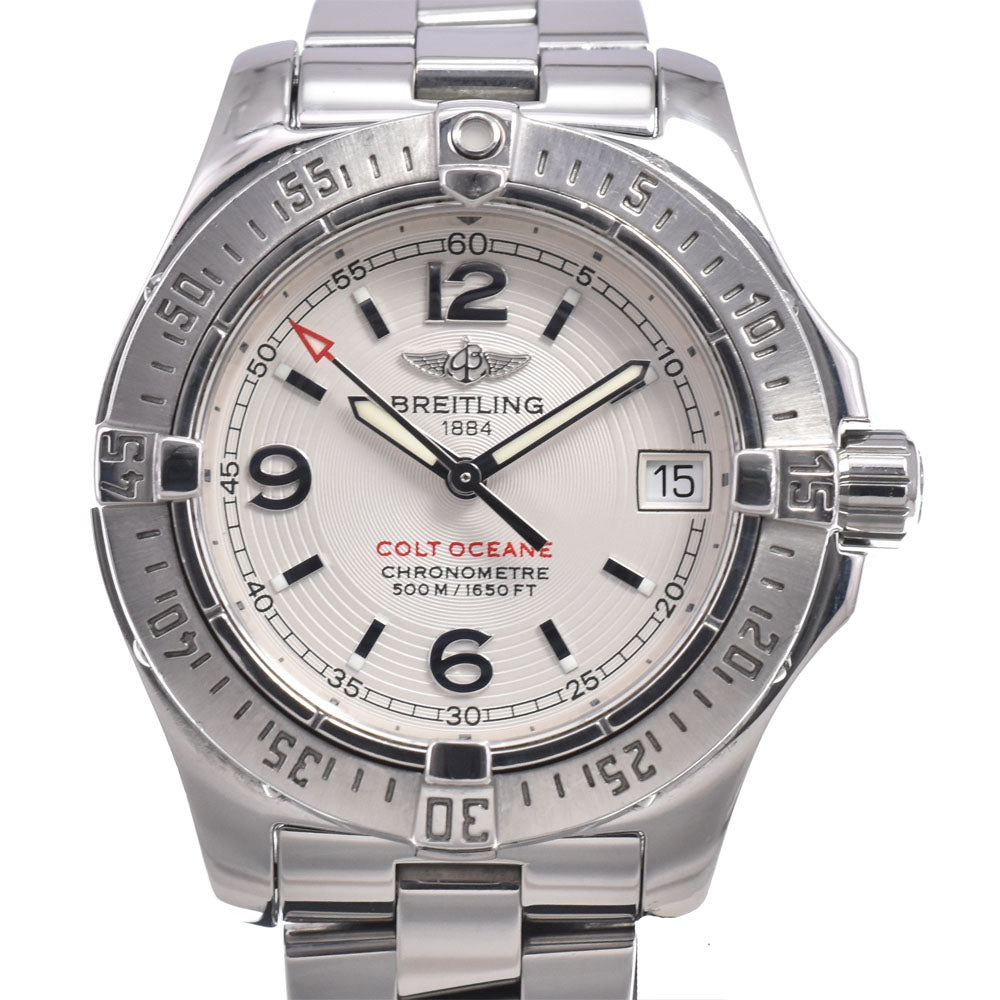 BREITLING Colt Ocean A77380 Date Silver Dial Quartz Ladies
 Watch N#150582