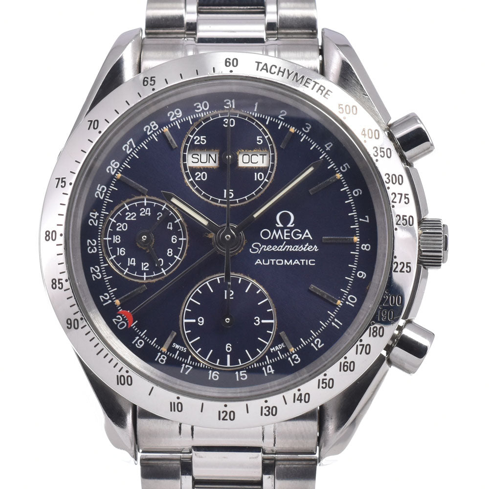 with paper OMEGA Speedmaster 3521.80 Triple calendar blue Dial Automatic Men's
 Watch K#150585