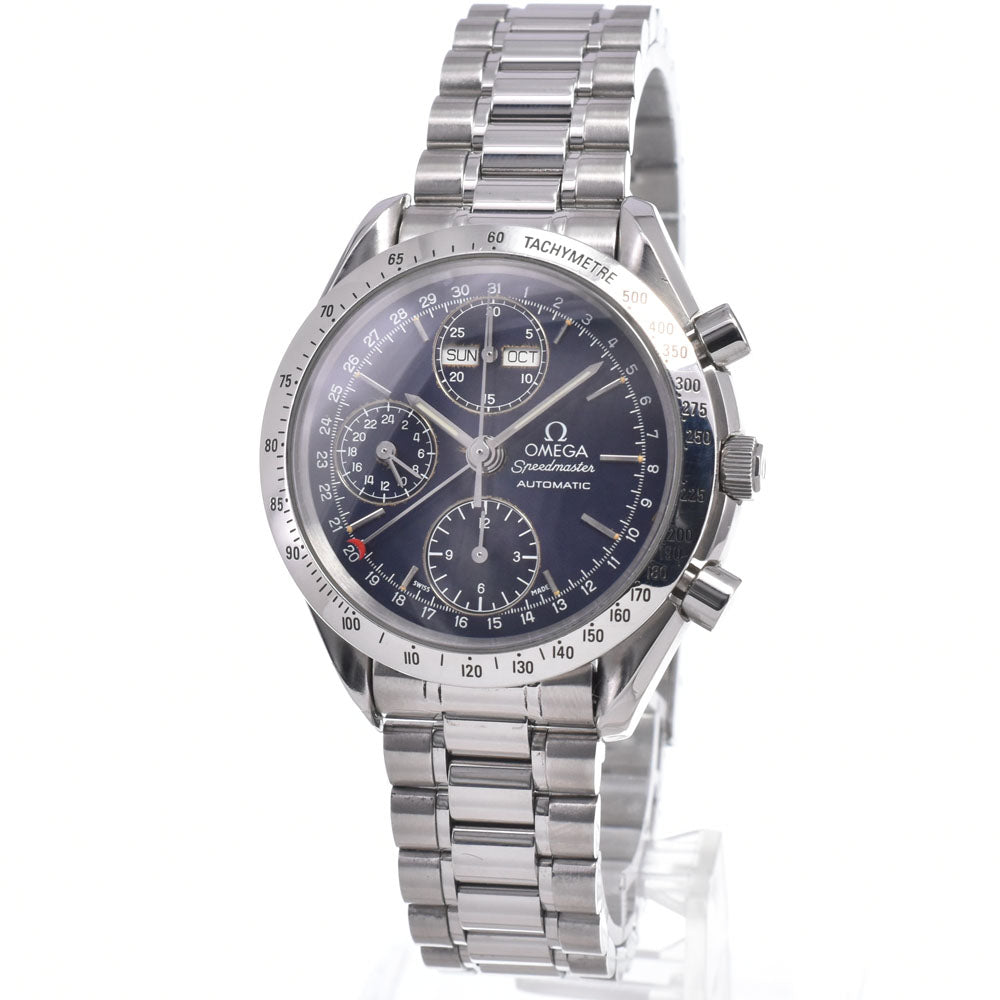 with paper OMEGA Speedmaster 3521.80 Triple calendar blue Dial Automatic Men's
 Watch K#150585