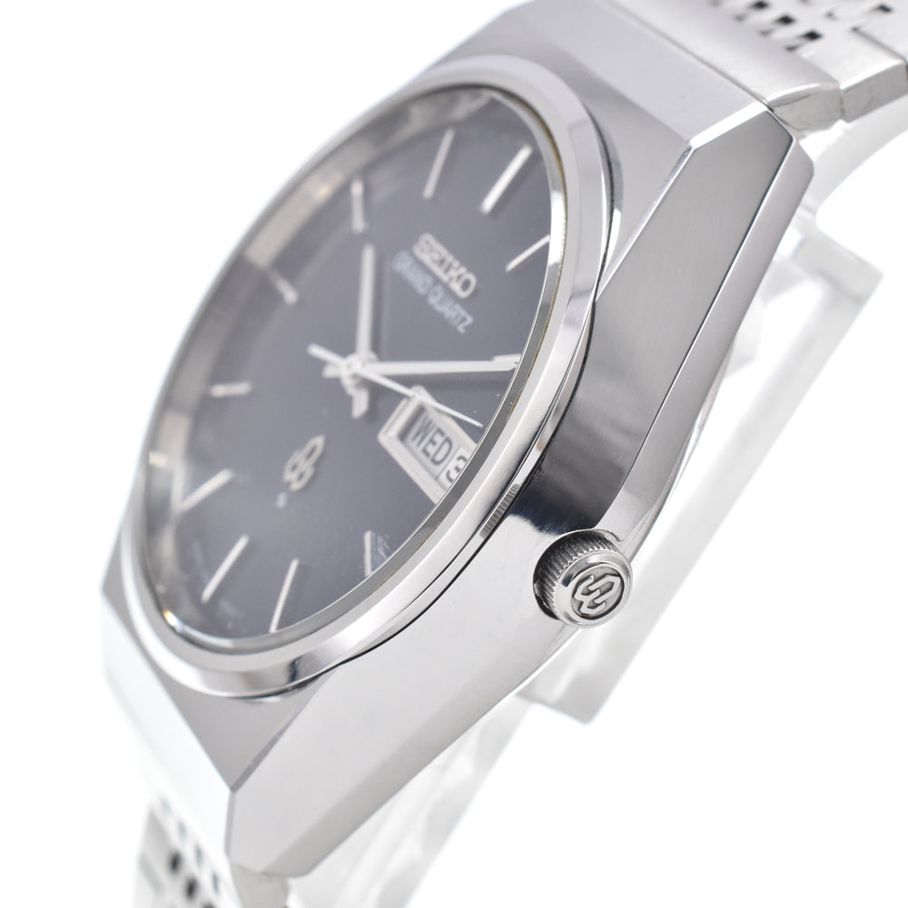 SEIKO Grand quartz 4843-8050 vintage Day date blue Dial Quartz Men's
 Watch K#150589