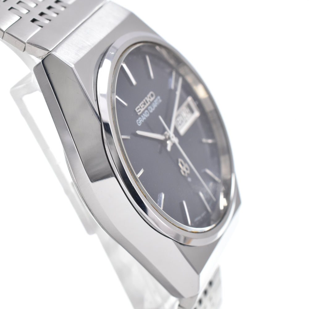 SEIKO Grand quartz 4843-8050 vintage Day date blue Dial Quartz Men's
 Watch K#150589