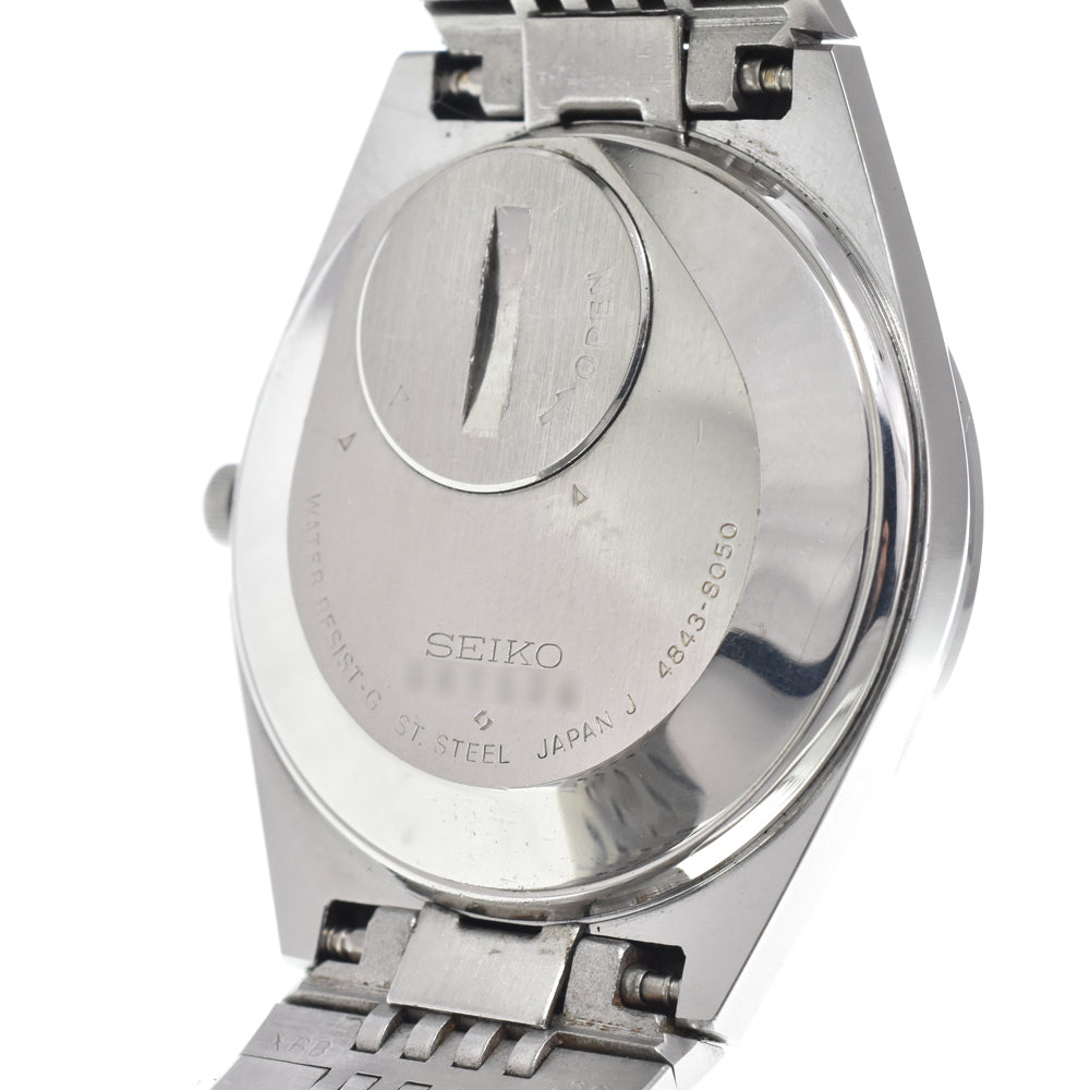 SEIKO Grand quartz 4843-8050 vintage Day date blue Dial Quartz Men's
 Watch K#150589