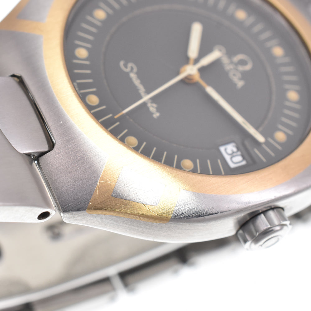 OMEGA Seamaster Polaris 12410.10 Date Stainless Steel / K18YG gray Dial Quartz Men's
 Watch K#150592