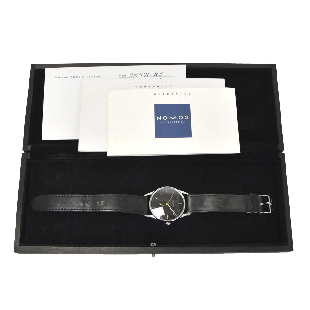 NOMOS Orion OR1171-B3 Small second cordovan belt black Dial Hand Winding Men's
 Watch I#150599
