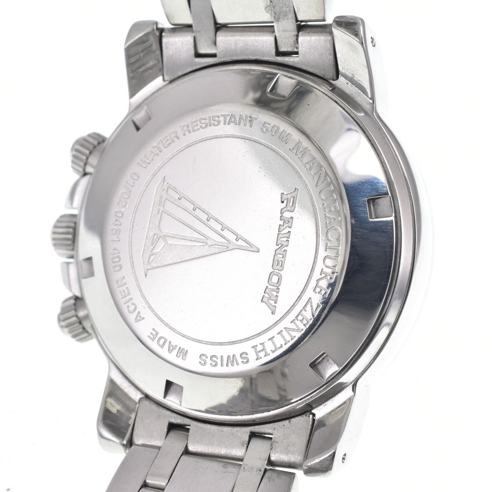 with paper ZENITH El Primero Rainbow 01/02.0461.400 Chronograph Date Silver Dial Automatic Men's
 Watch I#150605