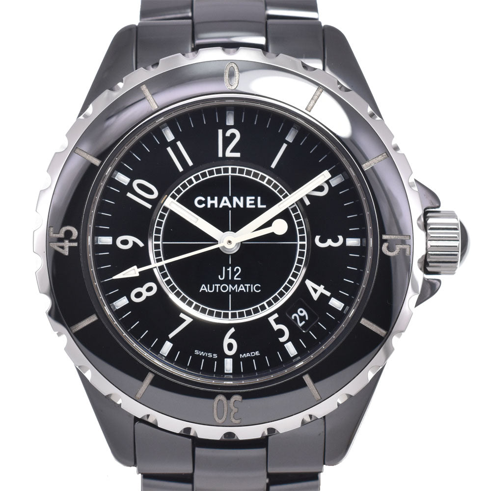 OH済1年保証CHANEL J12 H0685 自動巻　38ミリ　新品同様 CHANEL J12 H0685 Black ceramic black Dial Automatic Men's Watch J
