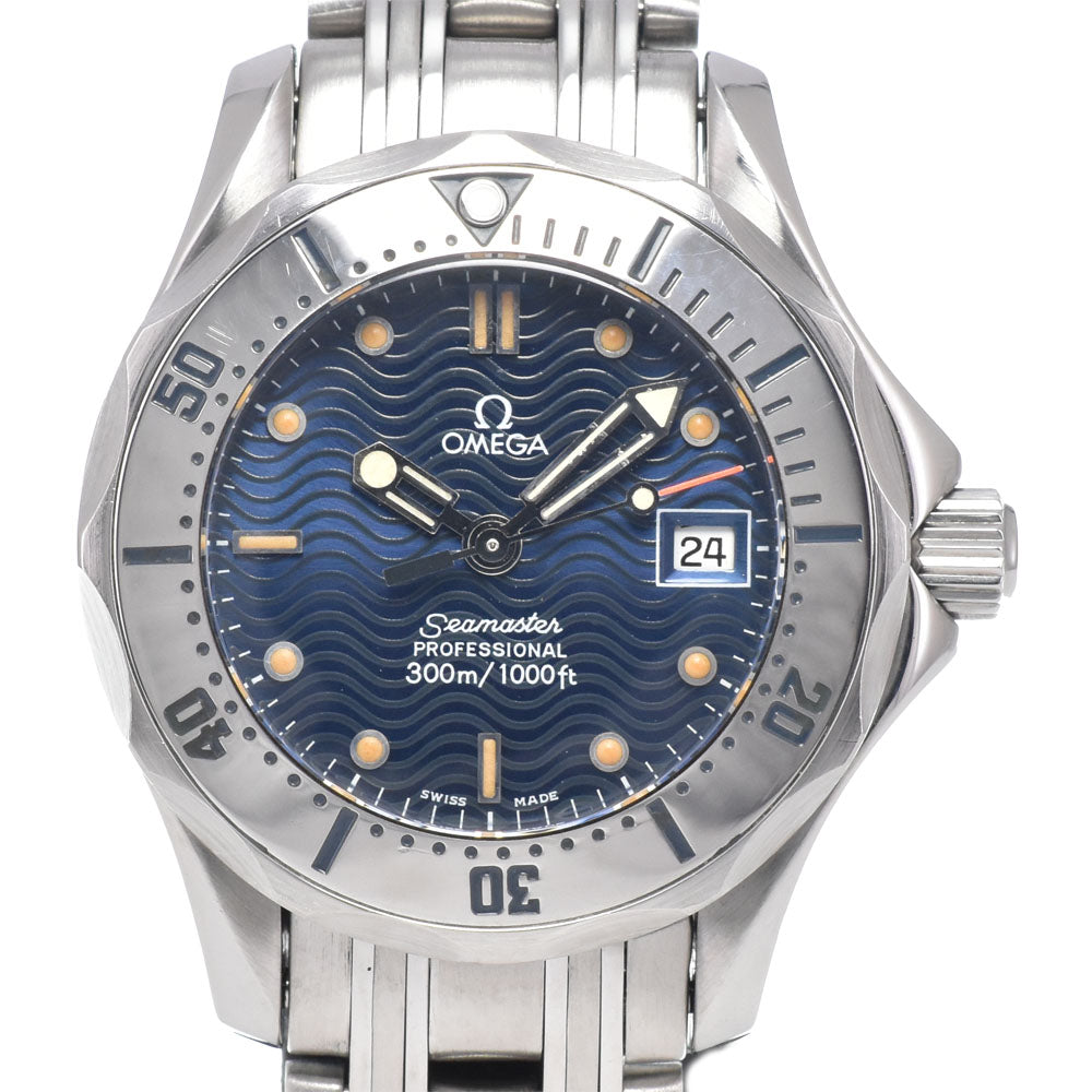 with paper OMEGA Seamaster 300M 2582.80 Date blue Dial Quartz Ladies
 Watch I#150646