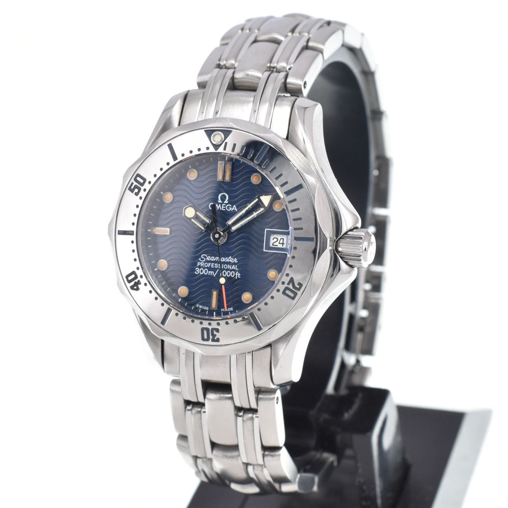with paper OMEGA Seamaster 300M 2582.80 Date blue Dial Quartz Ladies
 Watch I#150646