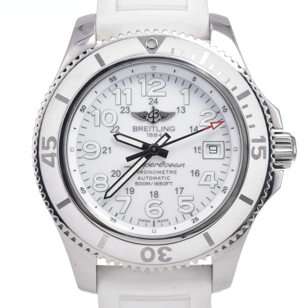 with paper BREITLING Super Ocean II A17365D2/A766 Date white Dial Automatic Men's
 Watch I#150651